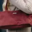 Bordowa torba MINI TOTE z nubuku tapicerskiego Audycka